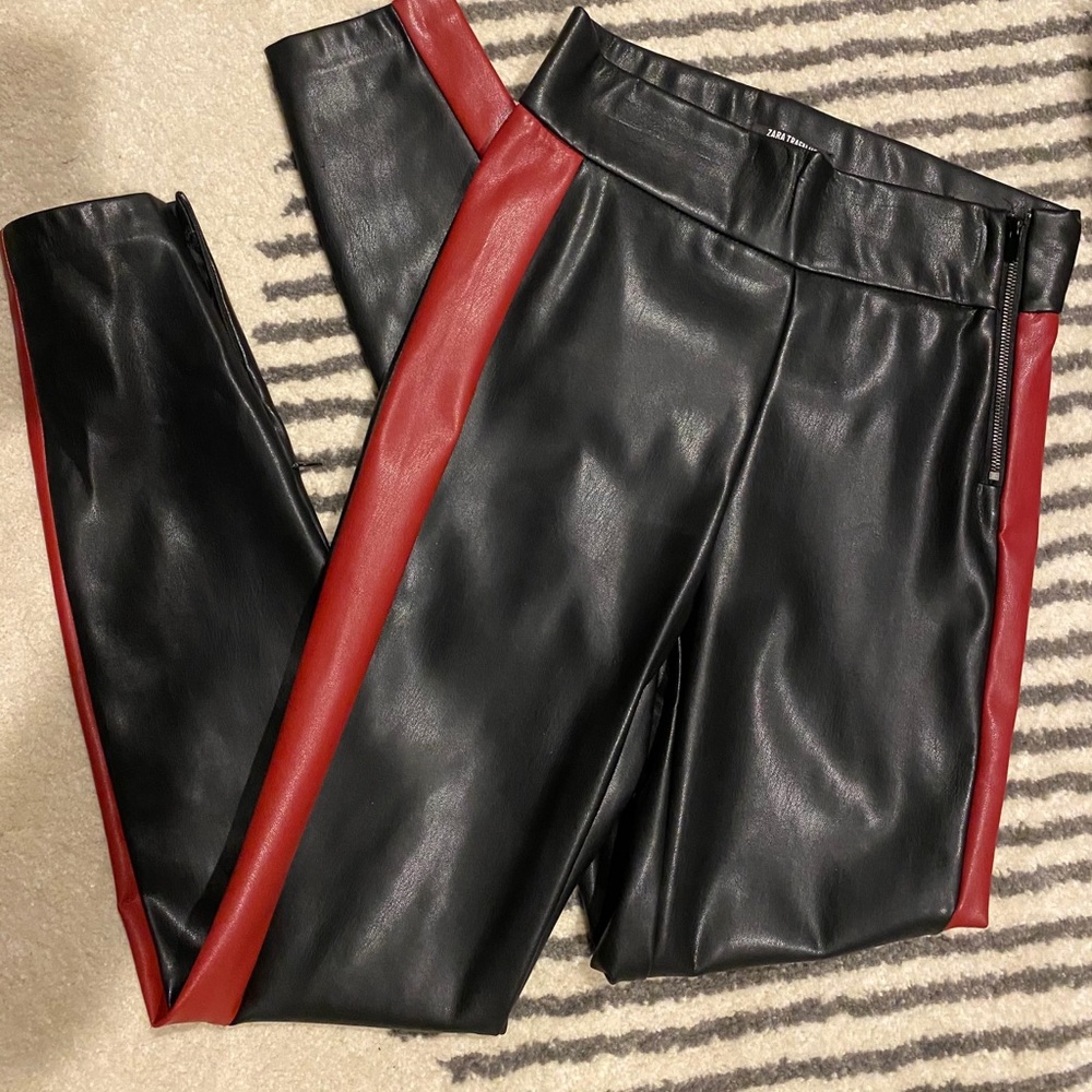 Zara leather leggings